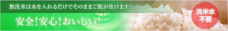 無洗米は水を入れてそのまま炊けます